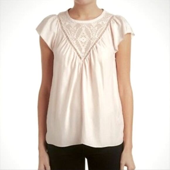 Rebecca Taylor Ivory 100% Silk Geo Aztec Embroidered Top 12 NWT - Picture 1 of 10